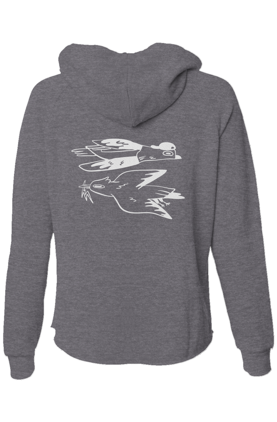 Tampa Animation Festival 2026 Birds Women's Lightweight Zip Hoodie (White Print)