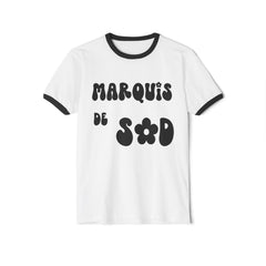 Marquis de Sade Unisex Cotton Ringer T-Shirt, Retro Graphic Tee, Unique Gift, Statement Shirt, Casual Wear, Vintage Style