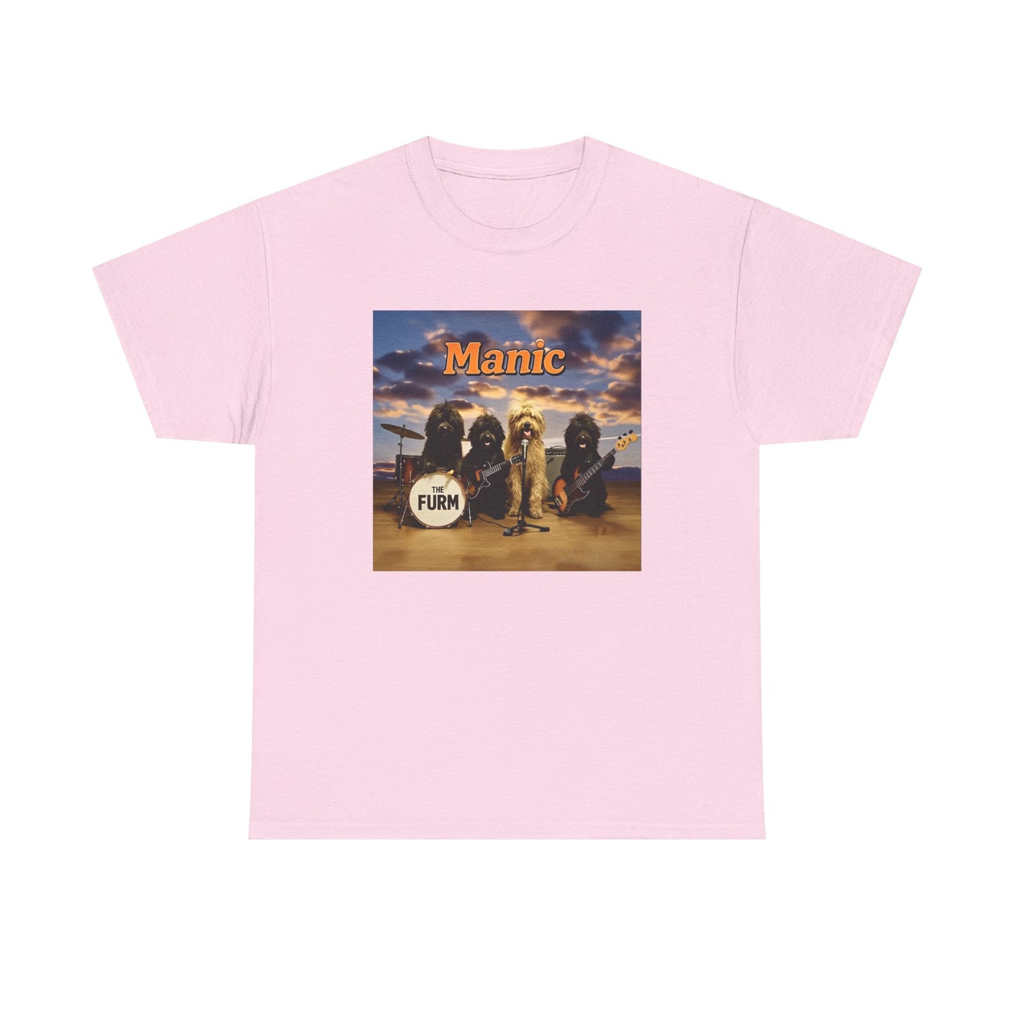 Manic Vibe Unisex Heavy Cotton Tee | Retro Music Tee, Gift for Music Lovers, Band Merchandise, Casual Wear, Concert Outfit