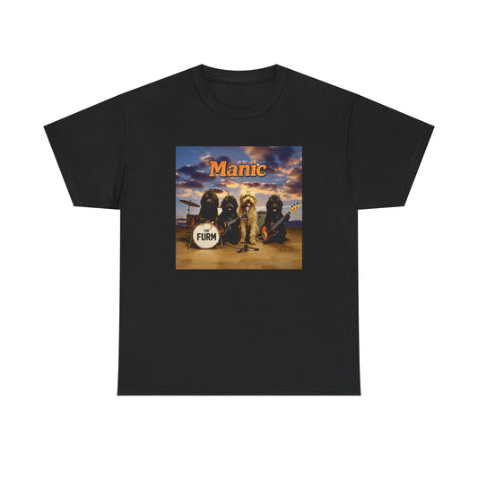 Manic Vibe Unisex Heavy Cotton Tee | Retro Music Tee, Gift for Music Lovers, Band Merchandise, Casual Wear, Concert Outfit