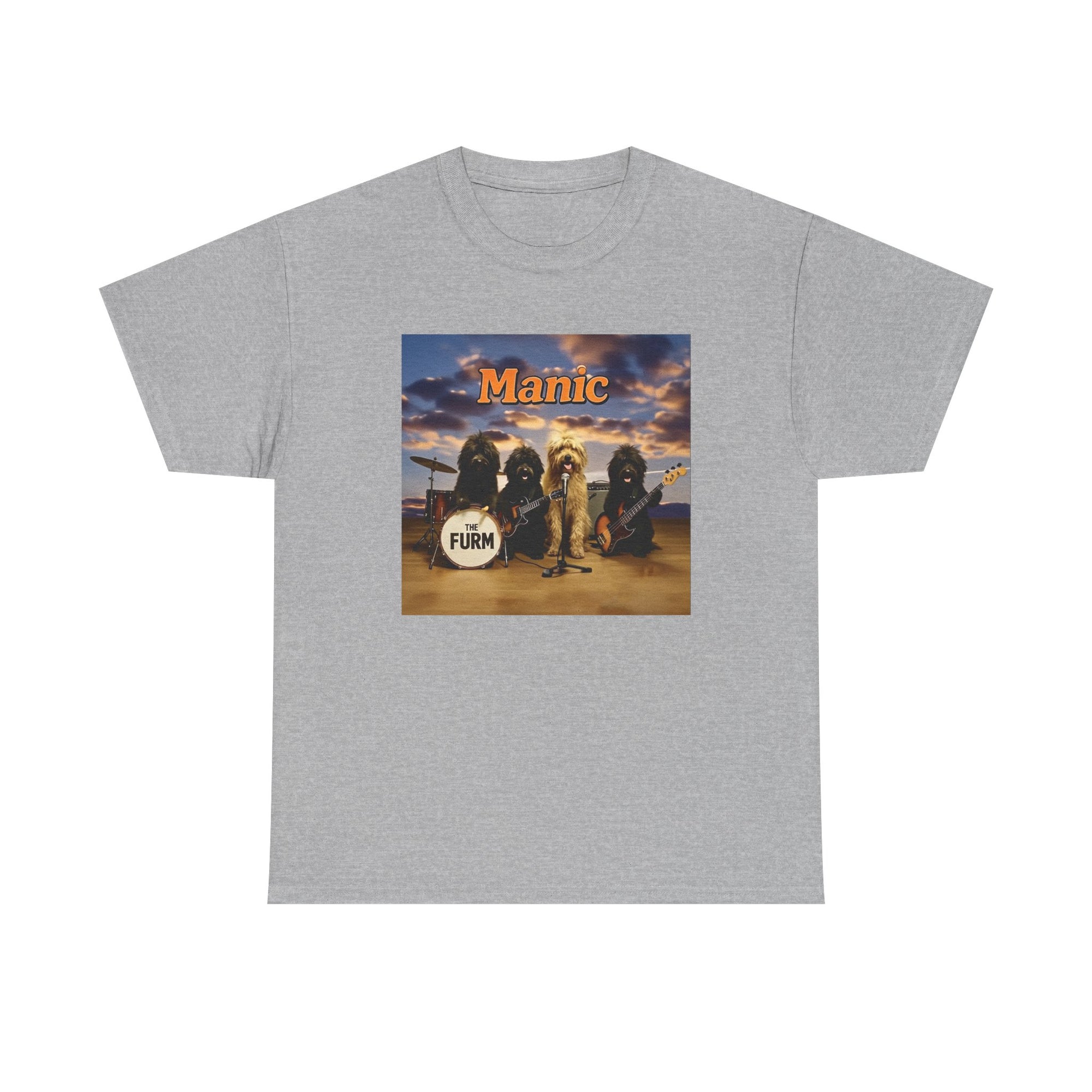 Manic Vibe Unisex Heavy Cotton Tee | Retro Music Tee, Gift for Music Lovers, Band Merchandise, Casual Wear, Concert Outfit