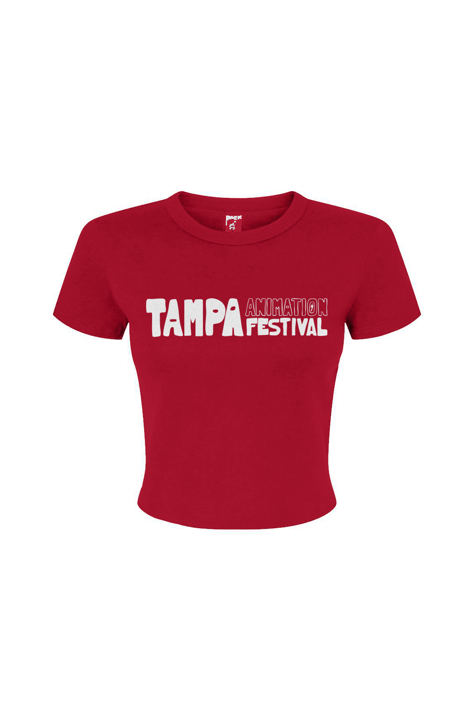 Tampa Animation Festival 2026 Wordmark Women's Baby Tee Red 