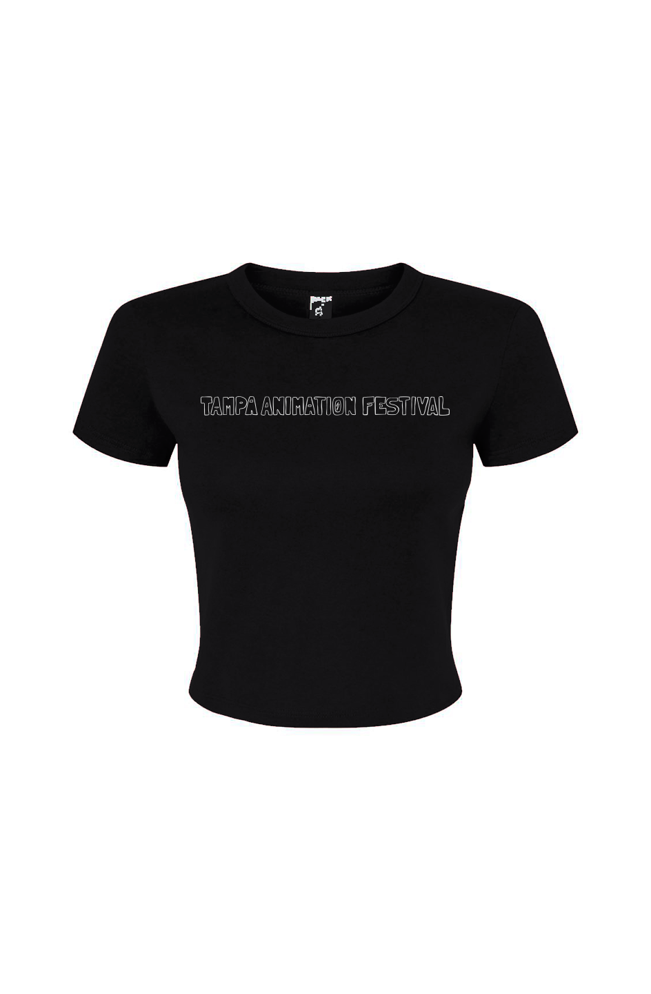 Tampa Animation Festival 2026 Wordmark Women's Baby Tee Black 