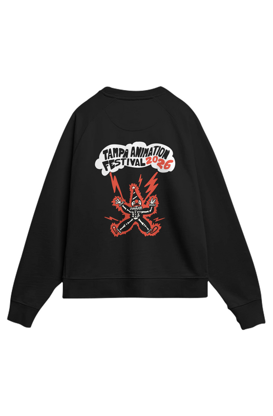 Tampa Animation Festival 2026 Clown Organic Crewneck Black 