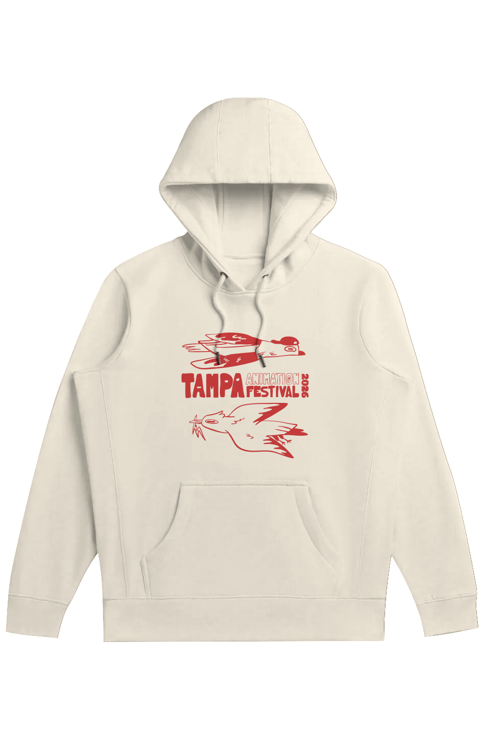 Tampa Animation Festival 2026 Birds Heavyweight Hoodie Natural 