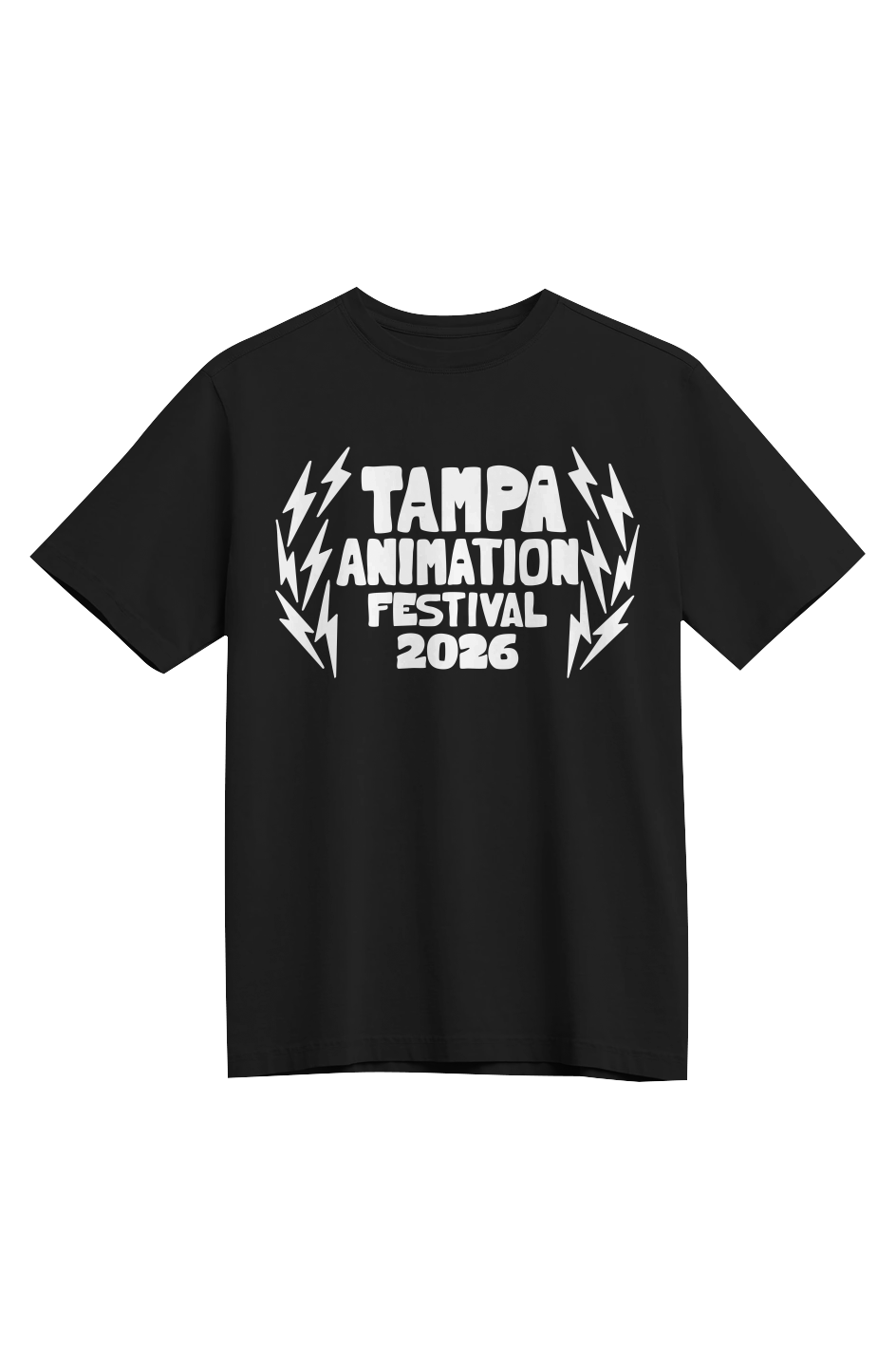 Tampa Animation Festival 2026 Laurel Heavyweight Organic Tee Black 