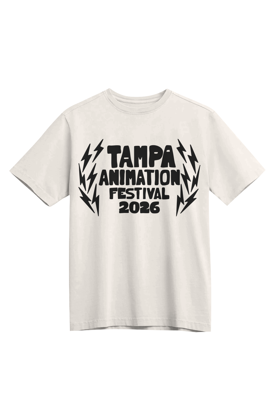 Tampa Animation Festival 2026 Laurel Heavyweight Organic Tee Pearl 