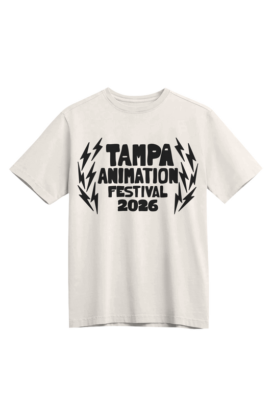 Tampa Animation Festival 2026 Laurel Heavyweight Organic Tee Pearl 