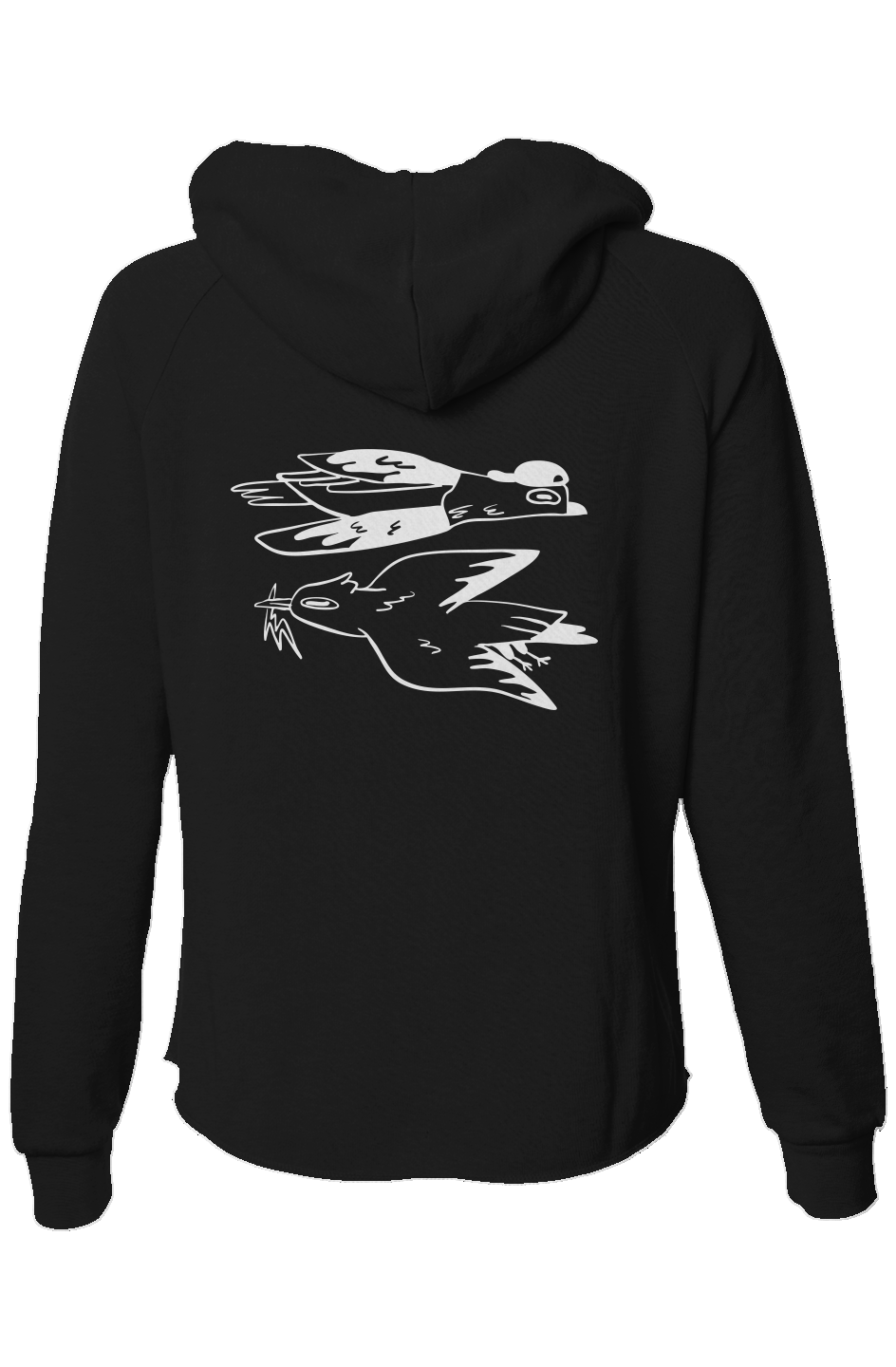 Tampa Animation Festival 2026 Birds Women's Lightweight Zip Hoodie White Print 