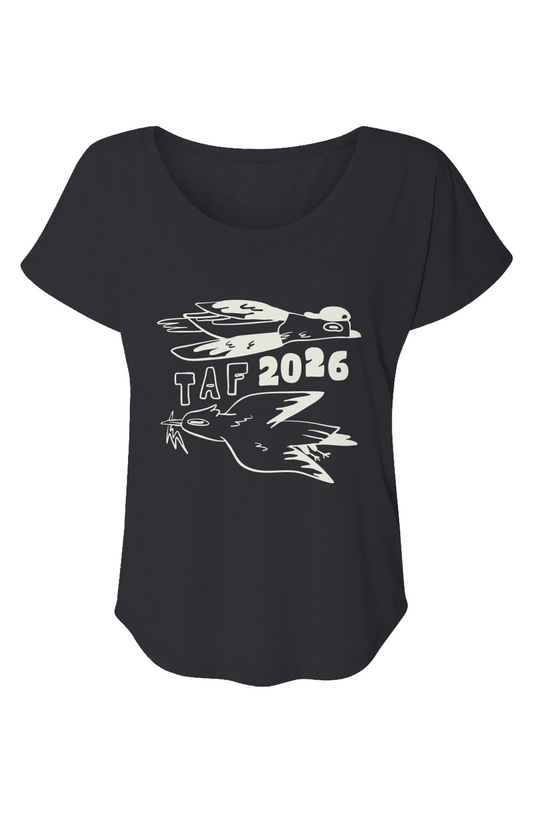 Tampa Animation Festival 2026 Birds Women's Triblend Dolman Tee Vintage Black